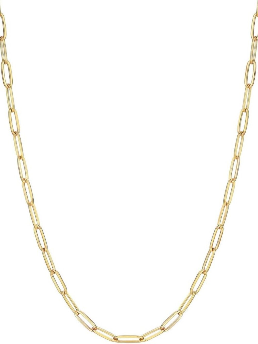 Chic Paperclip Chain Necklace for Women - 4 Colors, Adjustable 14"-24" for